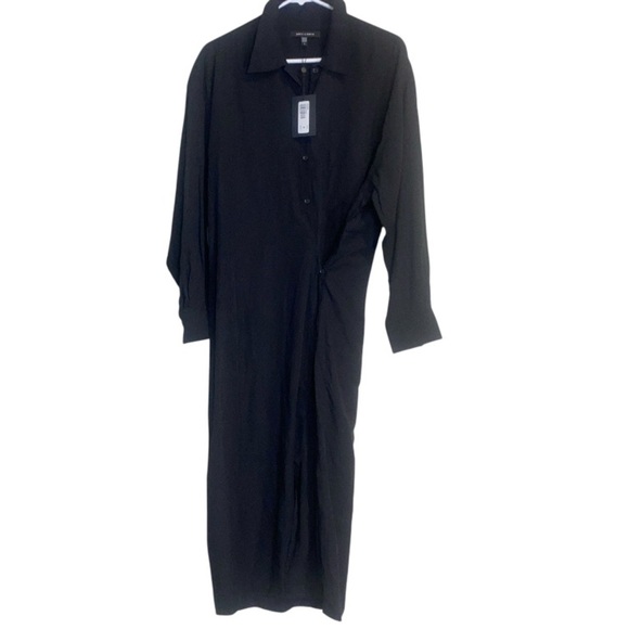 NWT Judith & Charles  Black Heirloom Midi Shirt Dress Size 4 $450 MSRP‎ - Picture 3 of 10